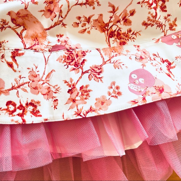 NWT Betsey Johnson Skull Cherubs Toile Dress US 4 - Picture 10 of 14